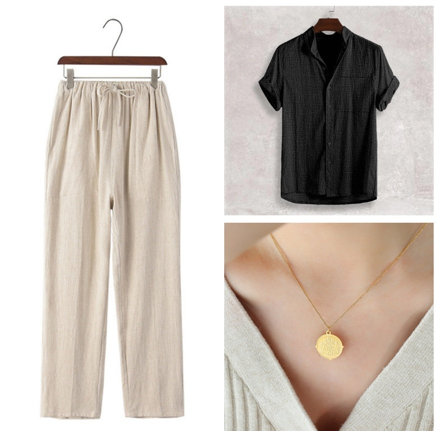 Cotton Stand Collar Cardigan