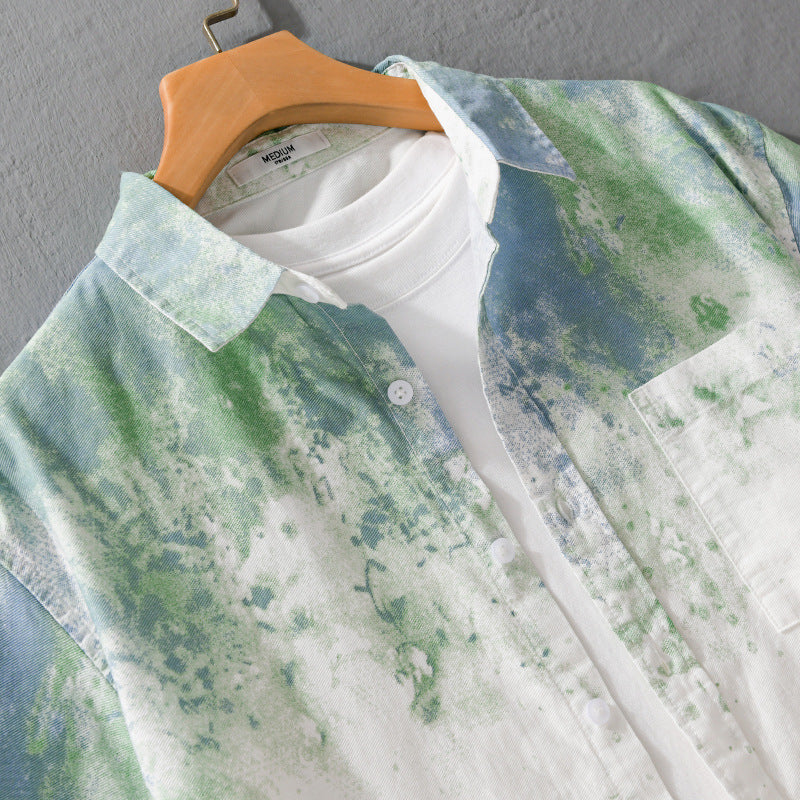 Dyed Pure Cotton Men’s Shirt